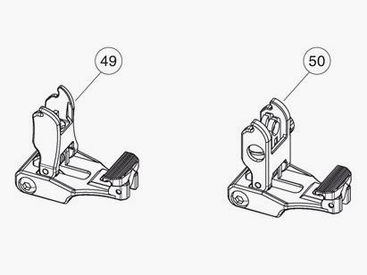 013490, ANSCHÜTZ, MSR RX22 Visierung FLIP UP REAR SIGHT, NEU