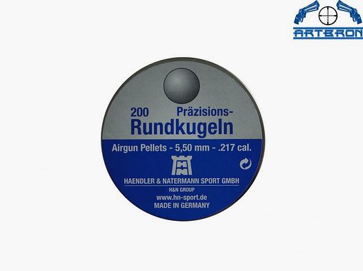 Śrut H&N kulka ołowiana mosiądzowana kal. 5,5 mm 200 sztuk