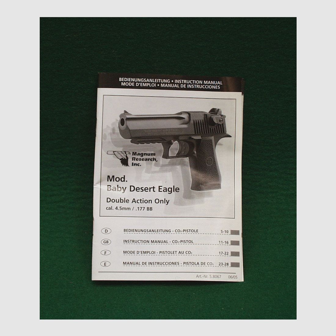 Umarex Desert Eagle "Baby" CO2 Pistool