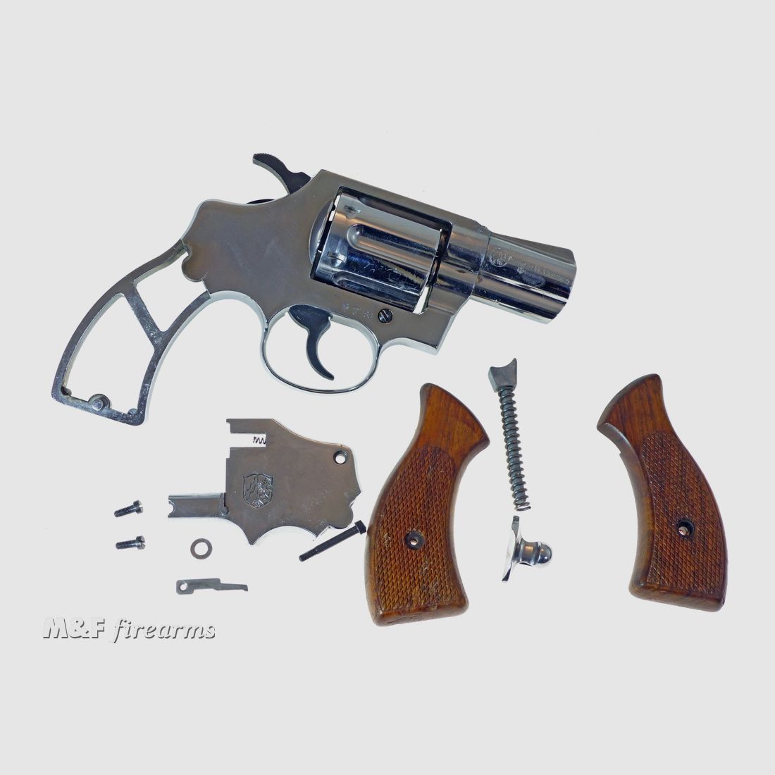 RECK Schreckschuss Revolver San Francisco Kaliber 9 mm RK (.380 Knall) STAINLESS