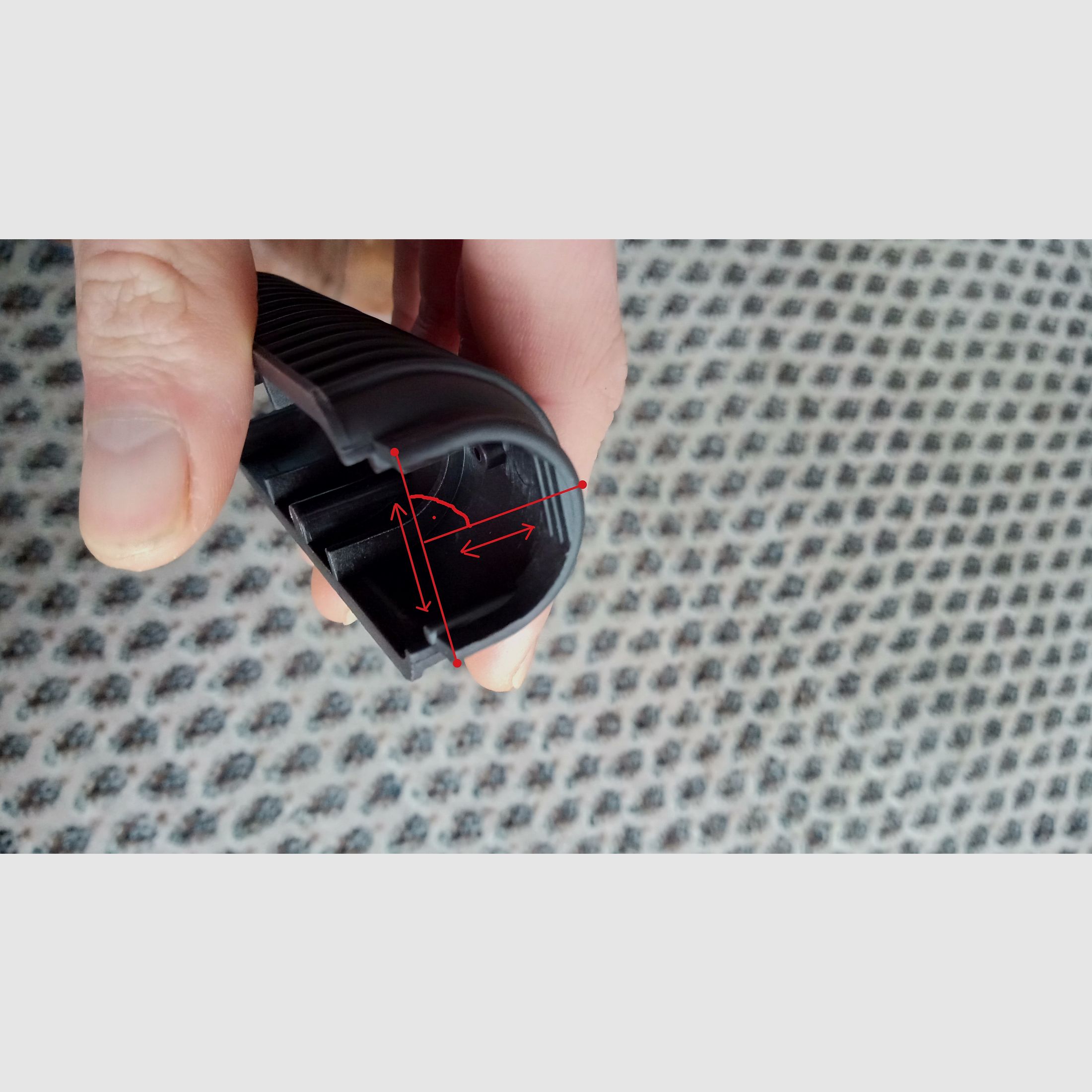 AIRSOFT - Gerippter Pflaumen-Polymer-Handschutz für die Spielzeug Krinkov (AKS-74u) / Preis VB // GBB S-AEG / AKSU