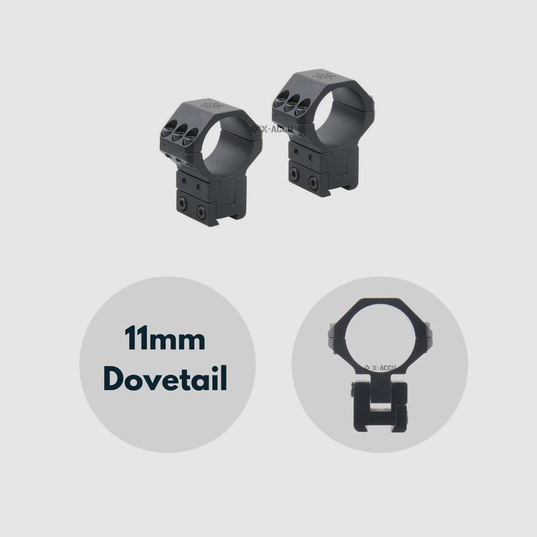 X-Accu Montage 11mm Dovetail 1,4-1,6 Zoll adjustable
