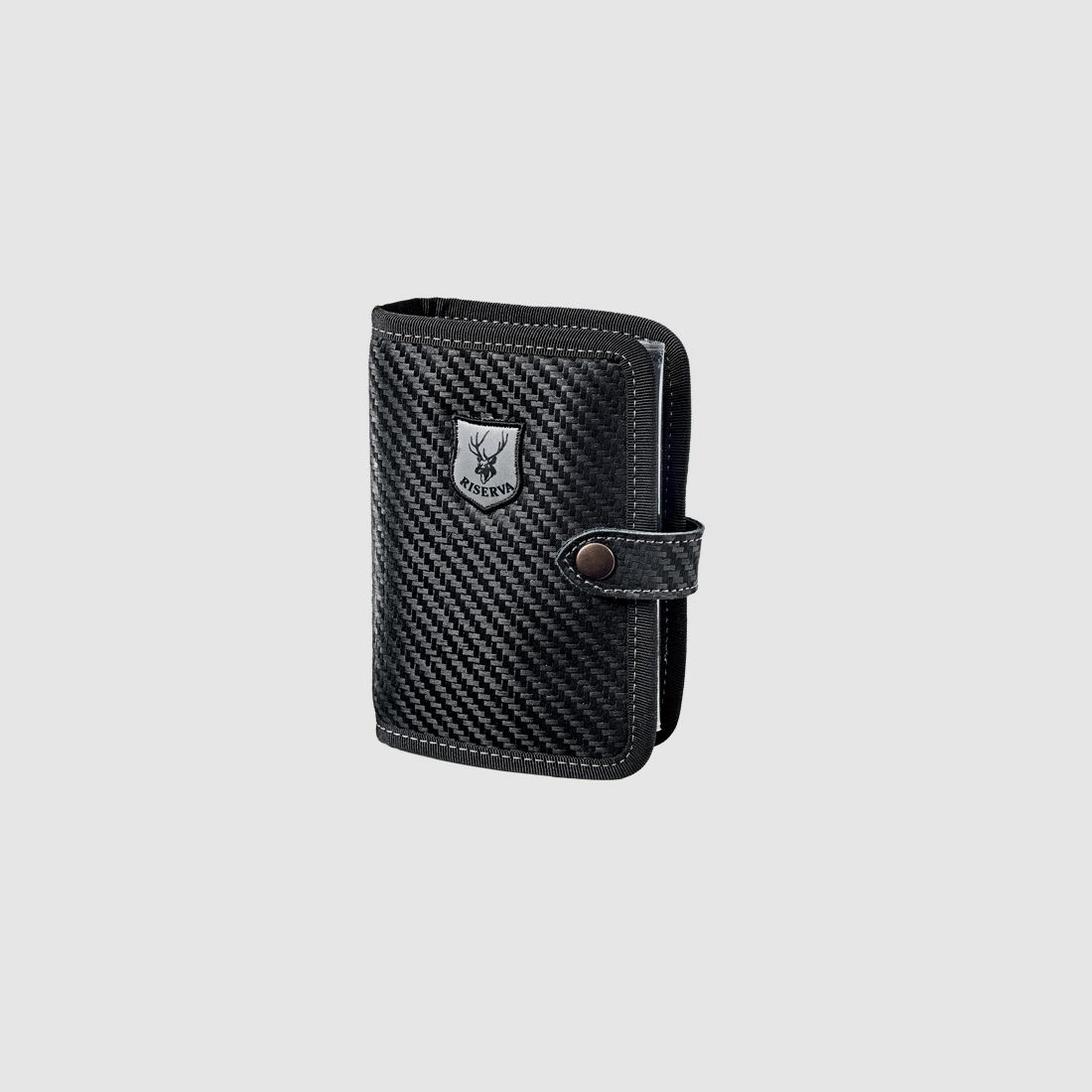 Riserva – Leather license holder with carbon effect (R2223)
