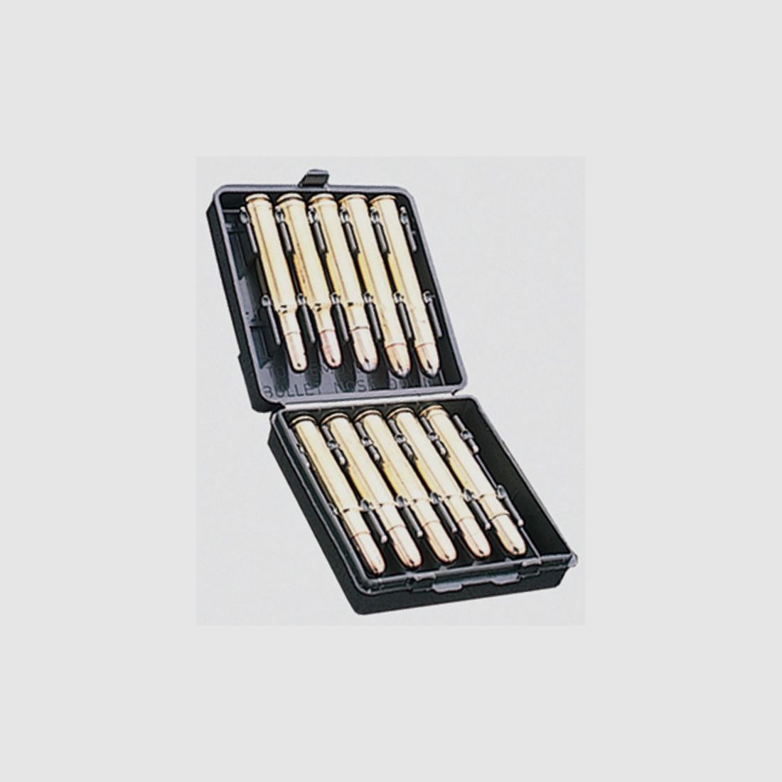 MTM scatola per cartucce BUF-10-70 marrone pieghevole per 10 cartucce .378 Wby. - .500 Nitro Express