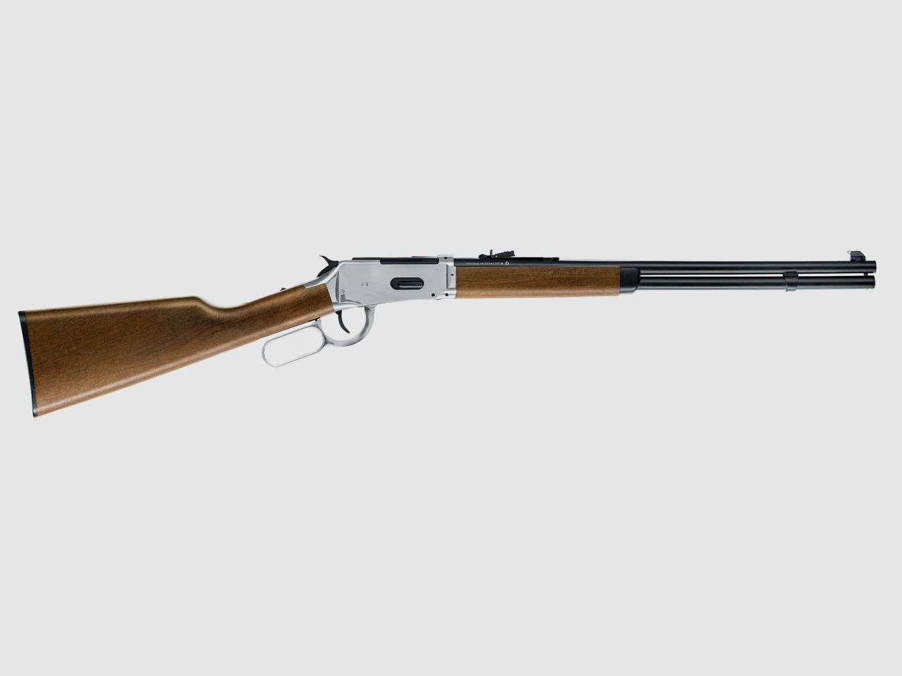 CO2 Unterhebel Repetier Gewehr Umarex Legends Cowboy Rifle, Lever Action, chrome, Kaliber 4,5 mm BB (P18)