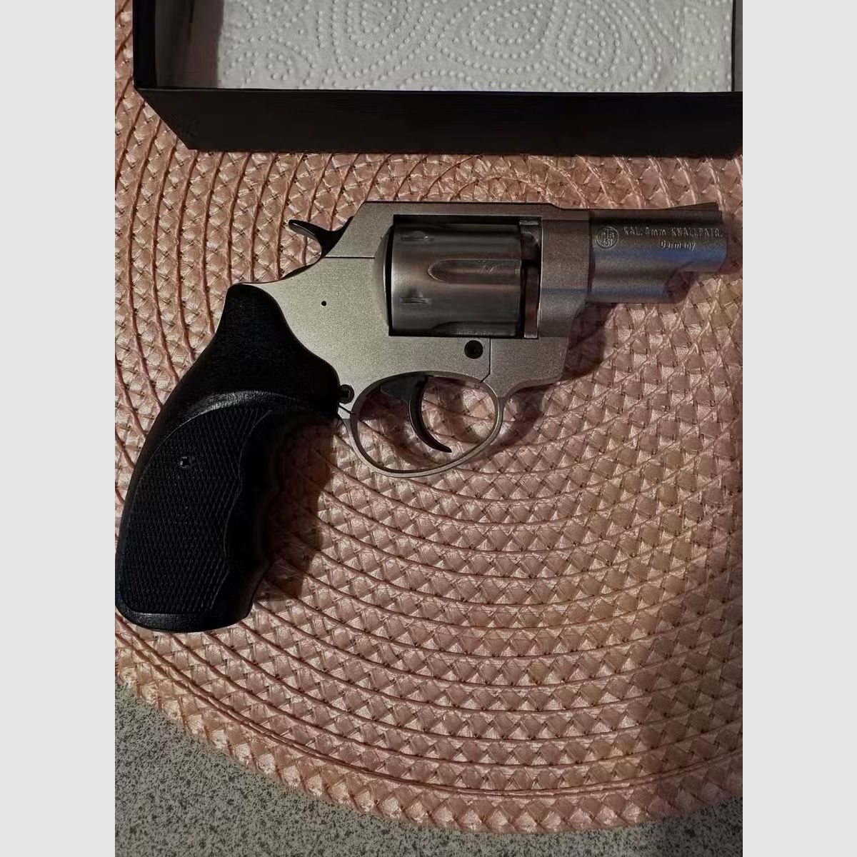Röhm Gasrevolver (SRS) RG 89 Nickel Kal.9mm R Compatgriff