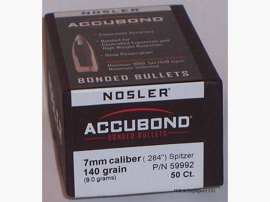 50St. NOSLER Geschosse .30(.308Dia.) - 150 - ACCUBOND - #56719