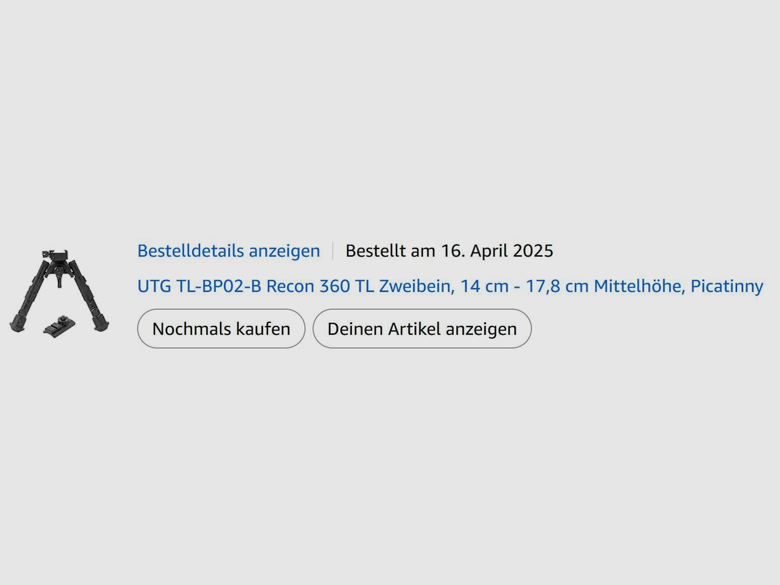 UTG TL-BP02-B Recon 360 TL Zweibein, 14 cm - 17,8 cm Mittelhöhe, Picatinny