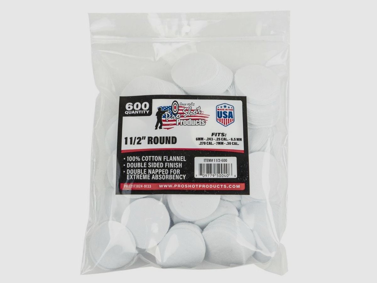 600 Patches 1 1/2" Rund 6mm-.30