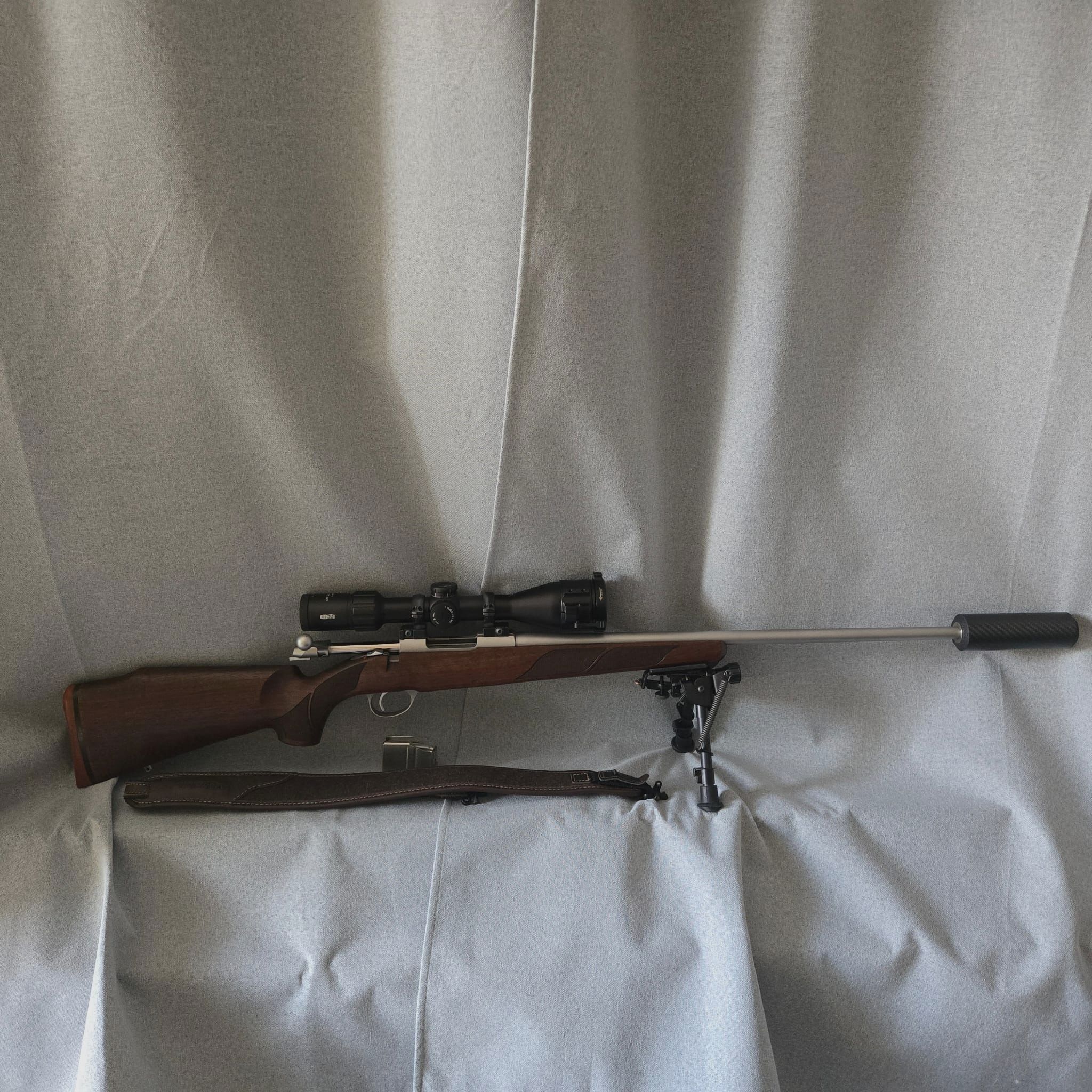 Sako75 Stainless Gesamtpaket inkl. Schalldämpfer und Ziehlfernrohr