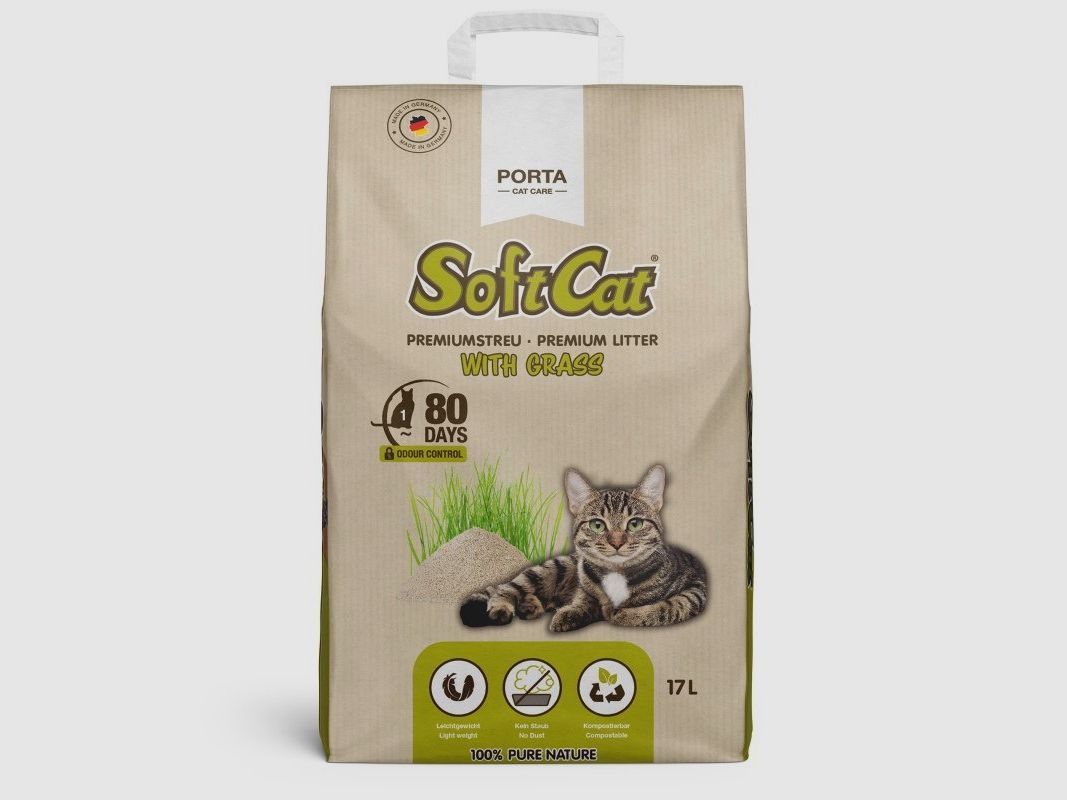 Porta Cat Care Katzenstreu SoftCat Grass 17 l