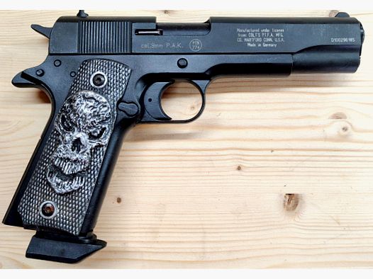 Colt Government 1911 A1 PTB 774 – 9 mm P.A.K. – Sondergriffschalen & Spezial-Magazinboden