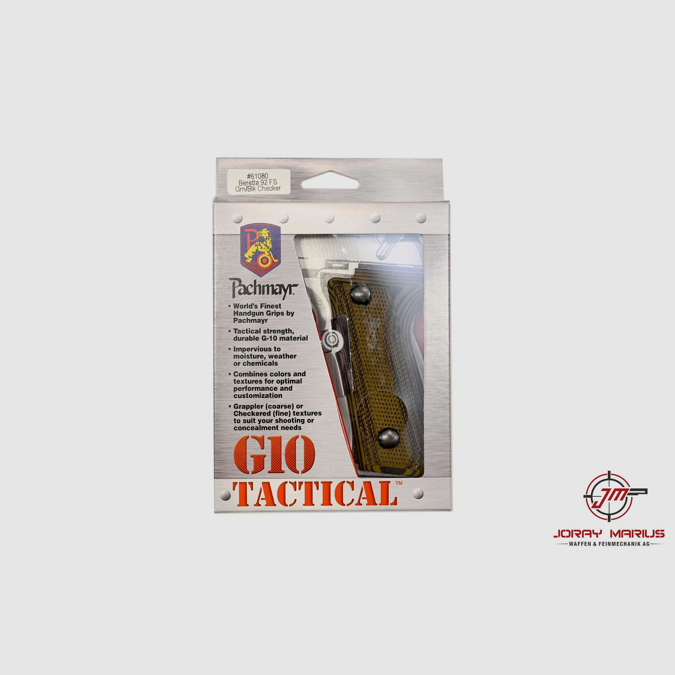 Pachmayr G10 Tactical Griffschalen für Beretta 92 FS – Green/Black Checker