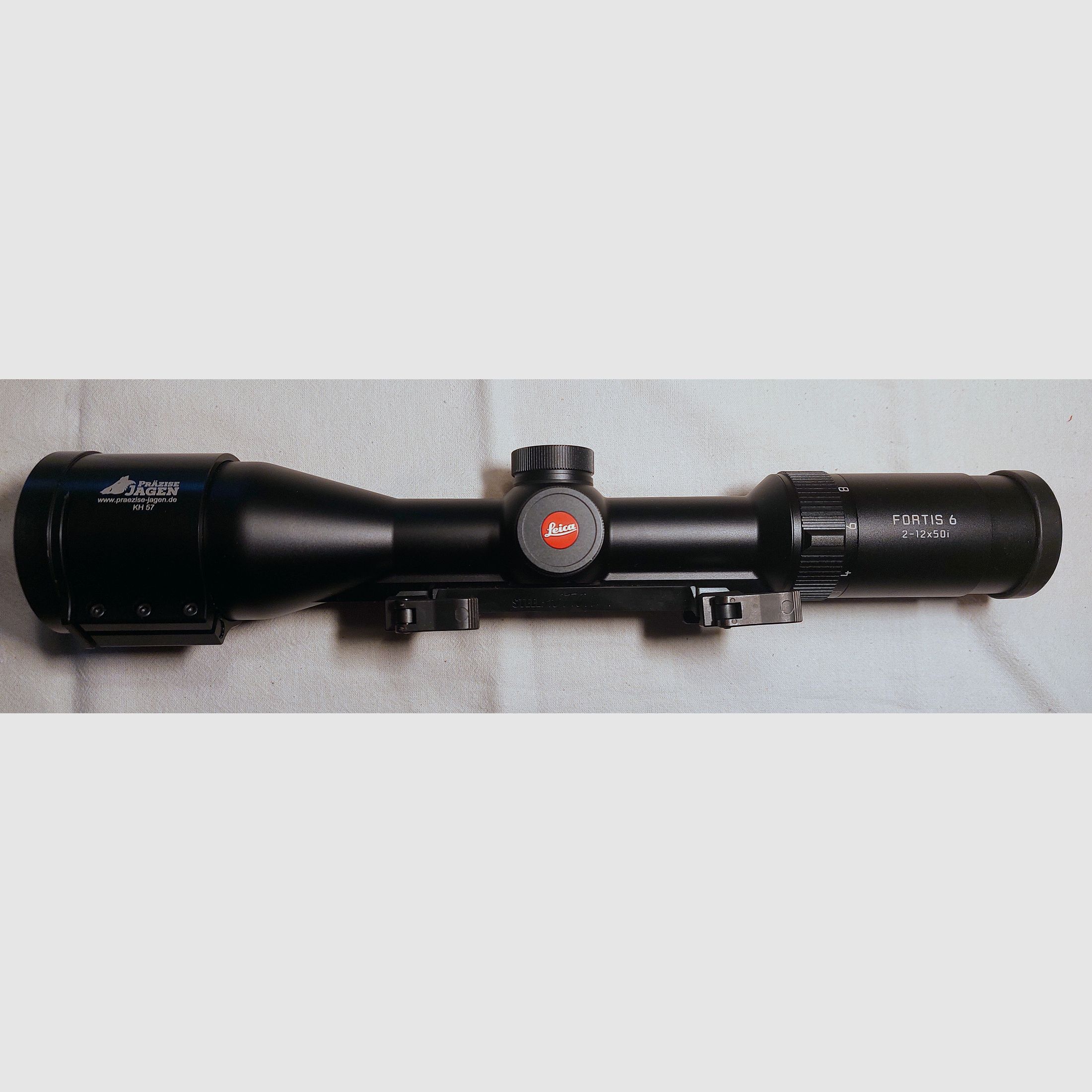 Leica Fortis 6 2-12x50i, reticolo L-4a, montaggio Zeiss Picatinny/senza BDC incluso OVP/protezione lente/SENZA adattatore!