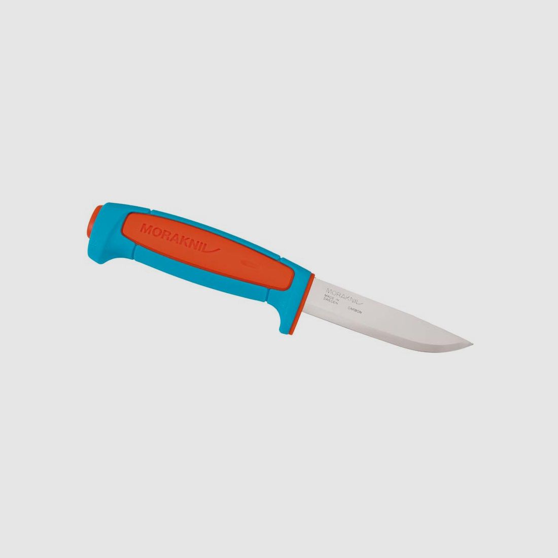 Morakniv Gürtelmesser BASIC 511, nichtrostfreier Carbonstahl, orange-/türkisfarbener Kunststoffgriff, Kunststoffscheide