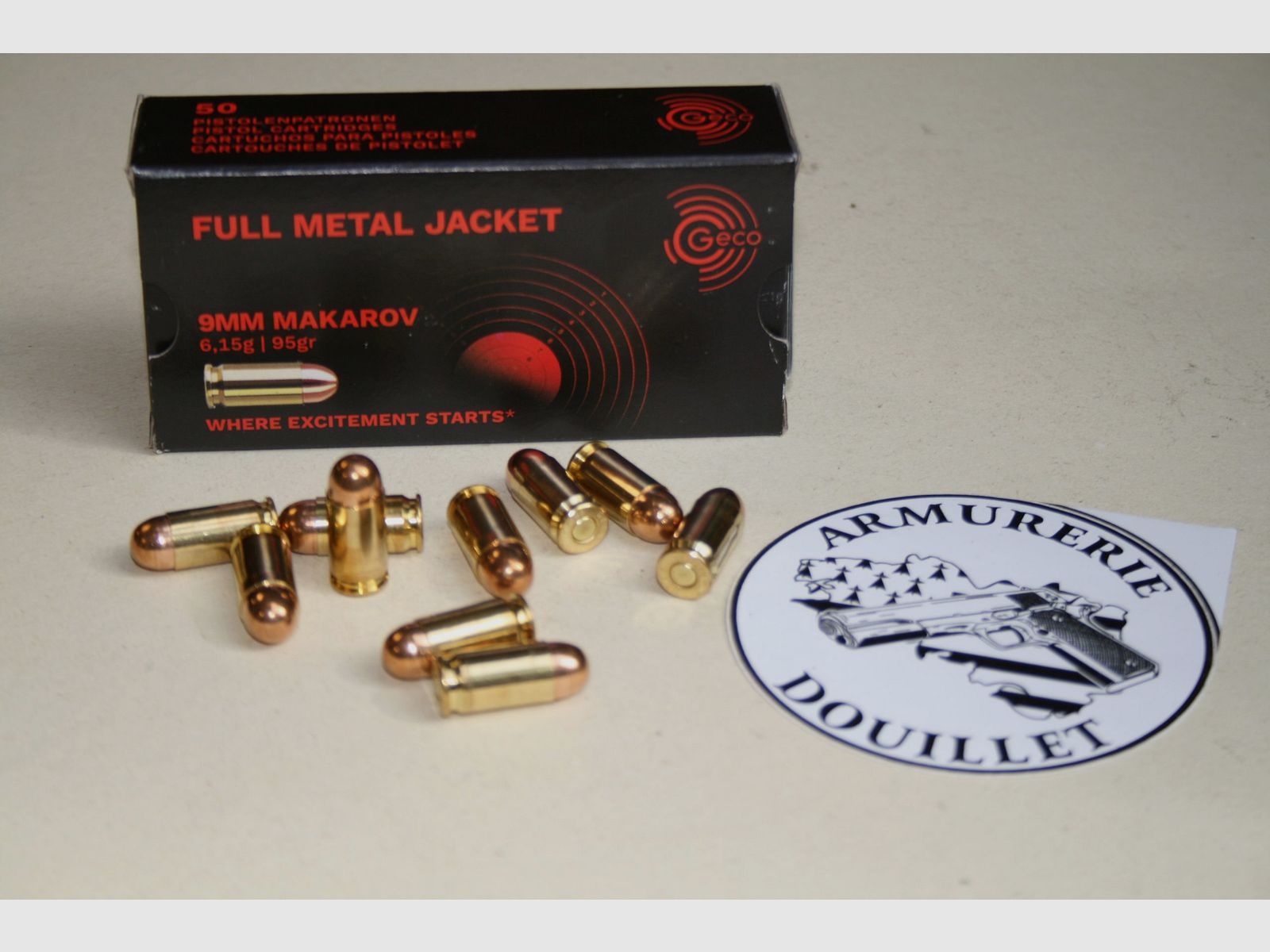 GECO 9mm Makarov FMJ 95grs pro 50, Bild 1 von 2