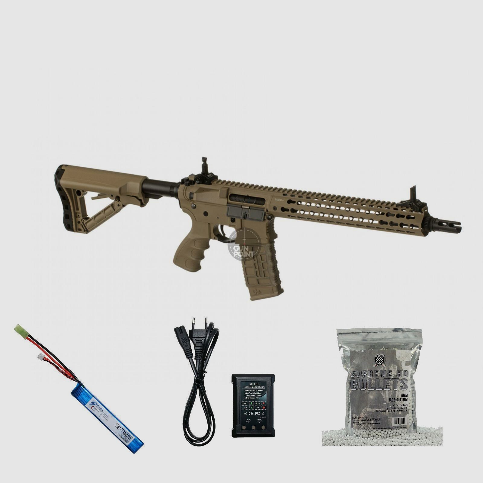 SET !!! Softair - Gewehr - G & G CM16 E.T.U. SRXL - ab 14, unter 0,5 Joule