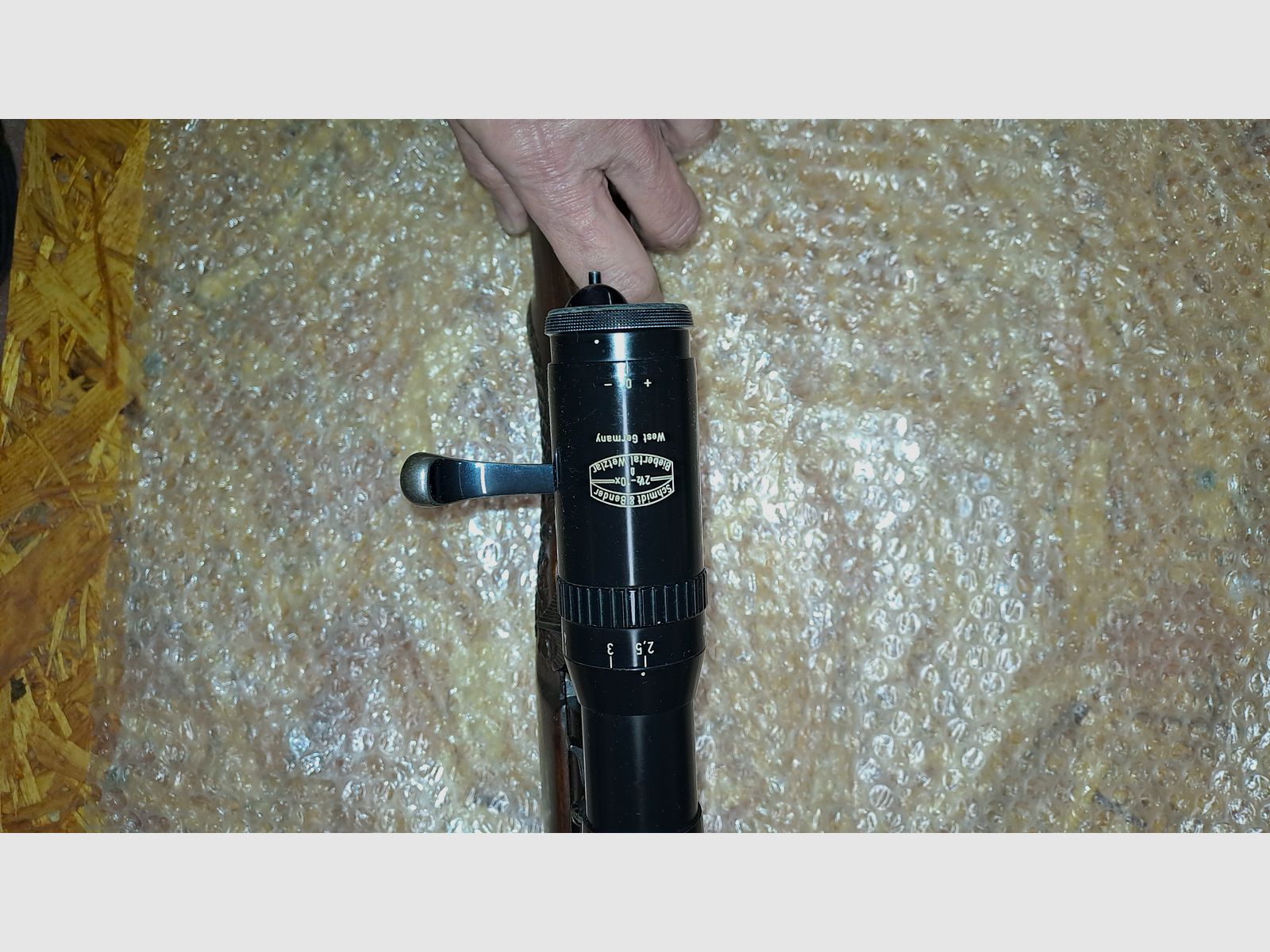 Repeater rifle STEYR MANNLICHER SL caliber .222 Rem. with scope Schmidt & Bender 2.5-10x