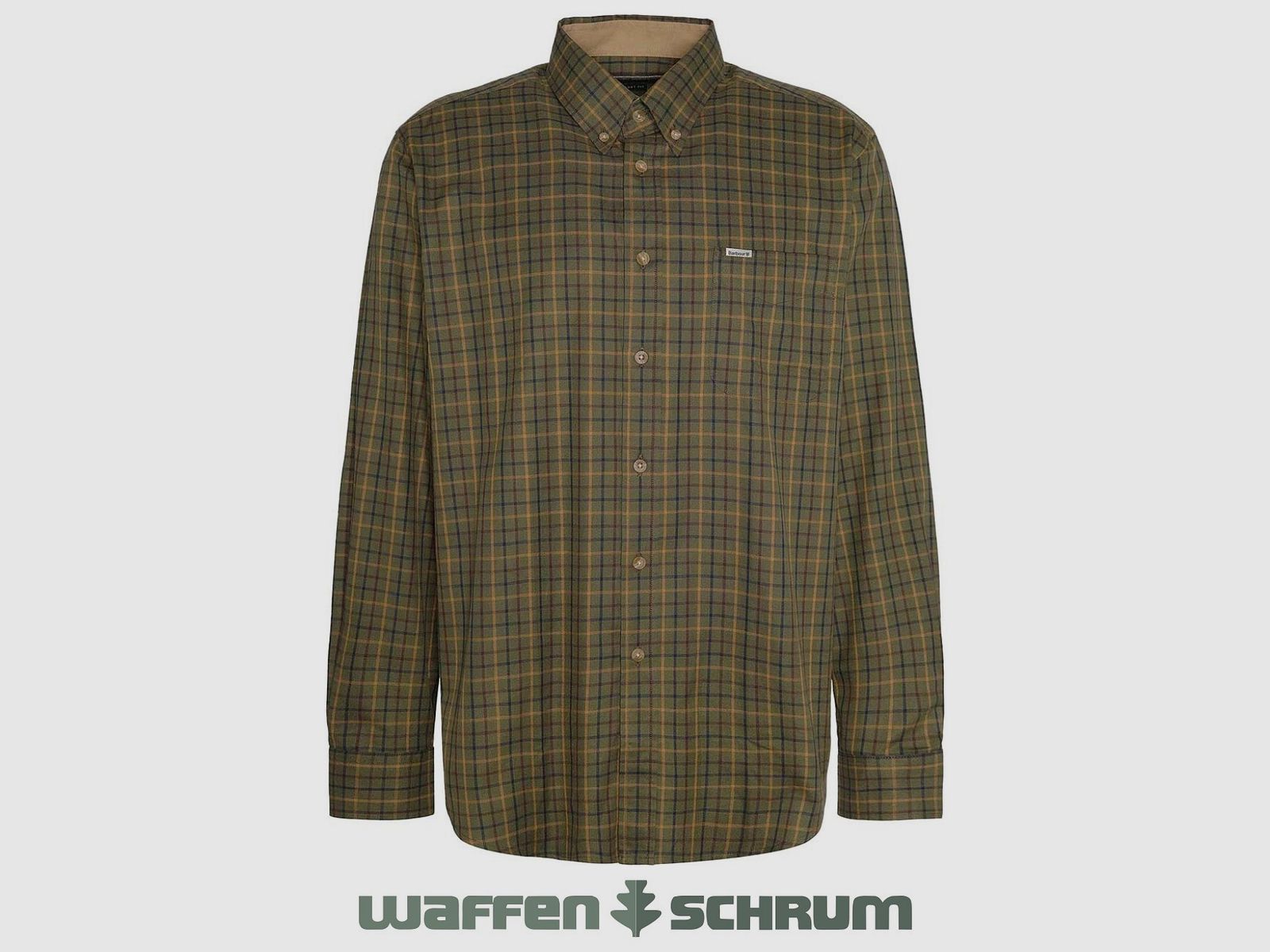 Barbour Shirt Sporting Tattersall Mid olijf