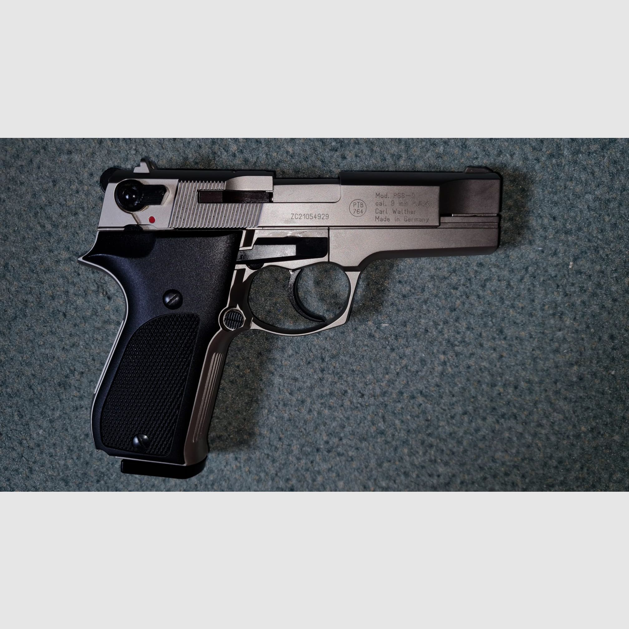 Walther P88 Schreckschuss Pistole 9mm P.A.K. bicolor/vernickelt