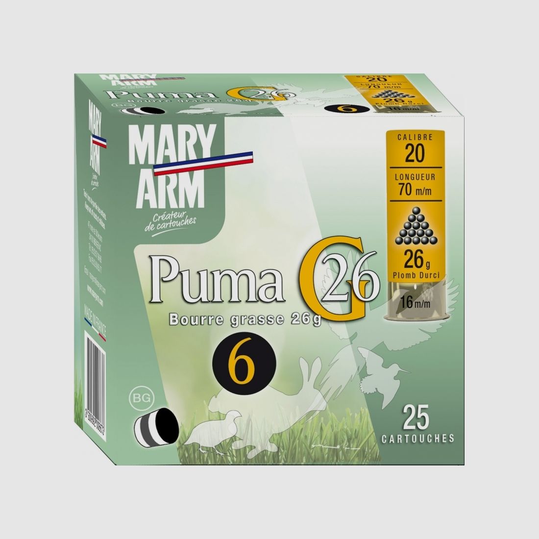 Mary Arm Puma 26 Zachte Lading Patronen Kal. 20, afbeelding 2 van 2