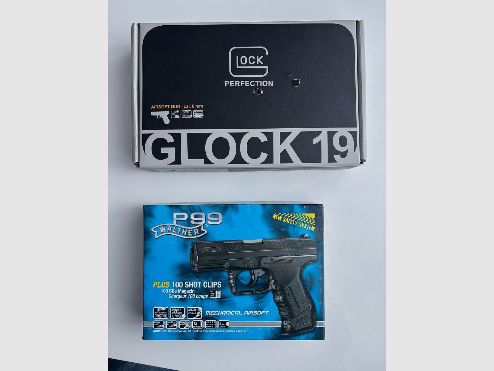 2 Airsofts Glock 19 avec 1,5 réplique originale en tant qu'Airsoft