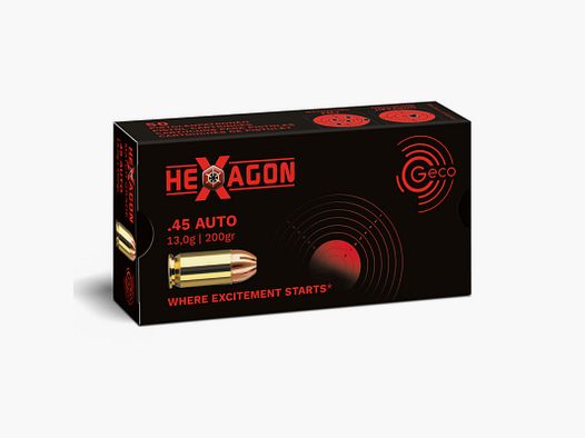 MUNITIONS GECO 45 ACP HEXAGON 2404464