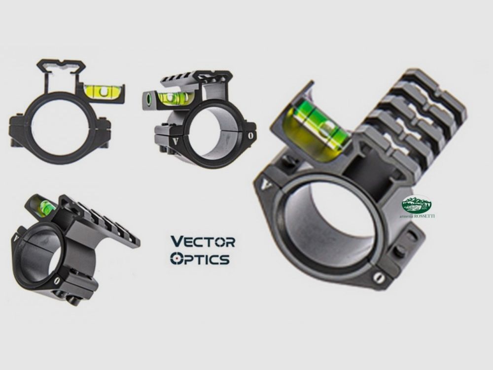 VECTOR OPTICS 1 Zoll Ring für 30mm mit Picatinny-Schiene und integrierter Wasserwaage