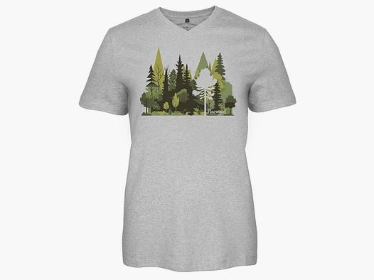 Pinewood T-Shirt Finnveden Recycled Light Grey, Mel Forest