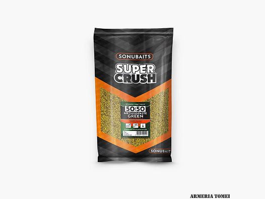 SONUBAITS – SUPERCRUSH 50:50 METHOD:PASTE GREEN GROUNDBAIT 2kg