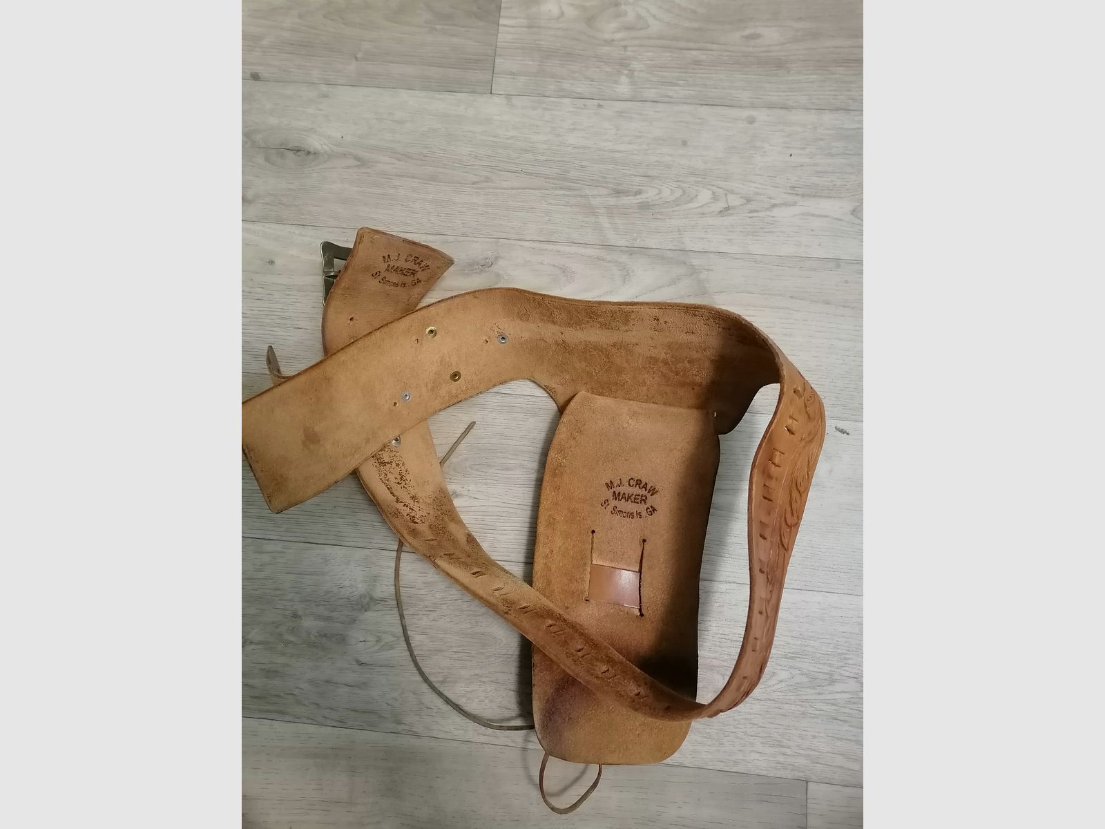 Western Revolver Gürtel Echt Leder