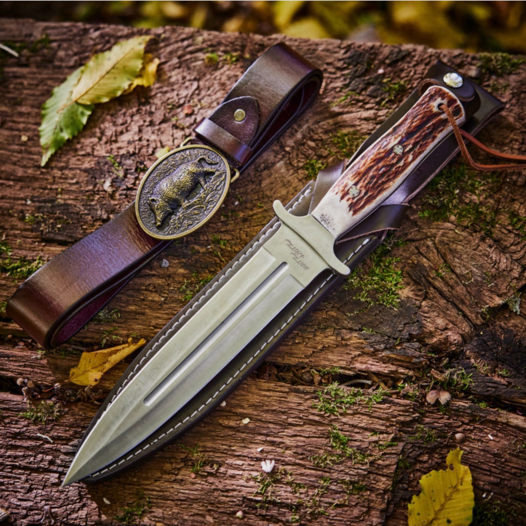 Nóż i pasek 2007497 Hatz-Watz Boar Hunter z paskiem