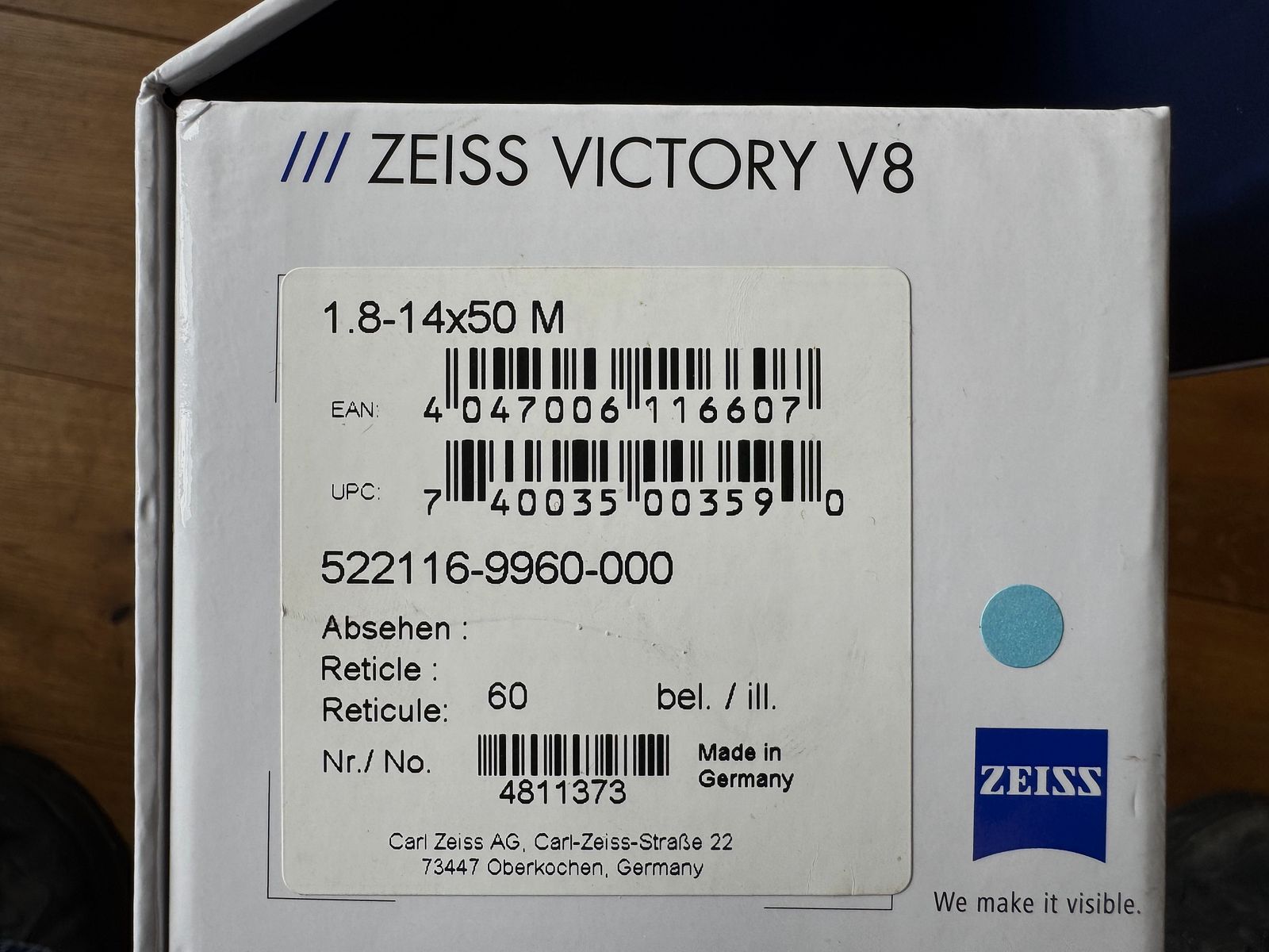 Zeiss Victory V8 1,8-14x50 M Absehen 60