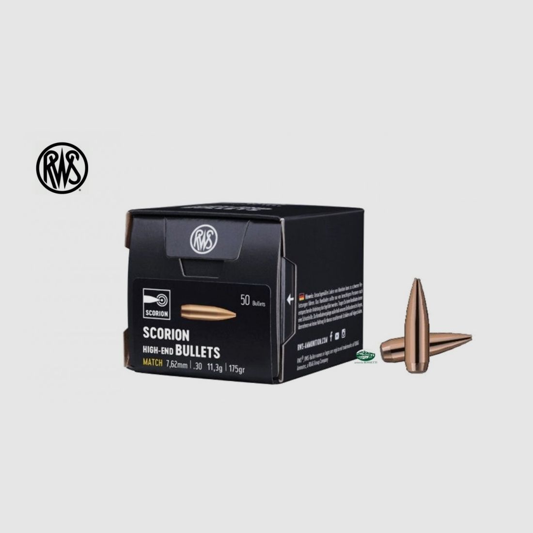 RWS Bullets SCORION cal 7.62mm (30) gr 175 2418599, image 1 of 2