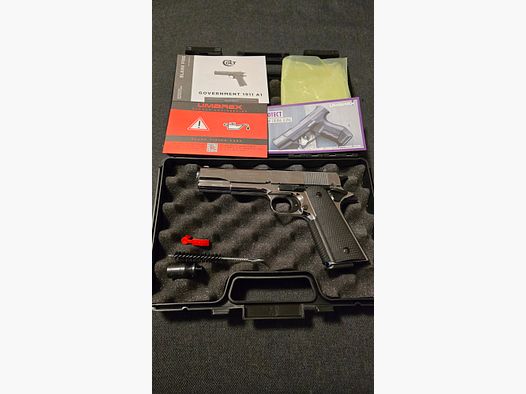 Colt Government 1911 A1 Chrome Schreckschuss 9mm PAK