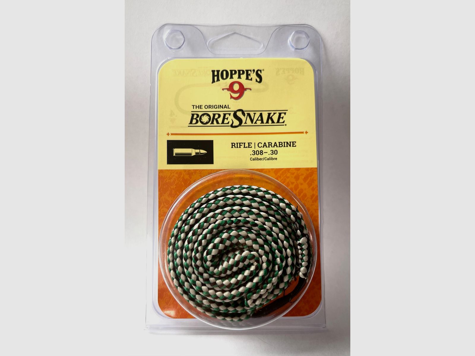 Cuerda de limpieza BoreSnake de Hoppe, limpiador de armas, calibre .30 .308 7,62mm