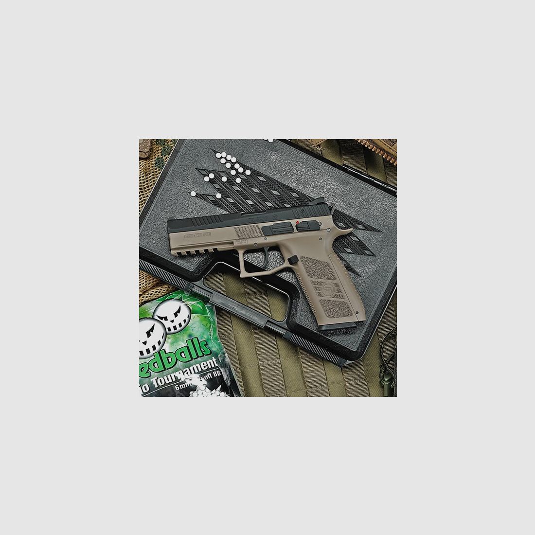 KJ Works CZ P-09 Duty avec glissière métal Gas Blowback 6mm BB, image 1 sur 3