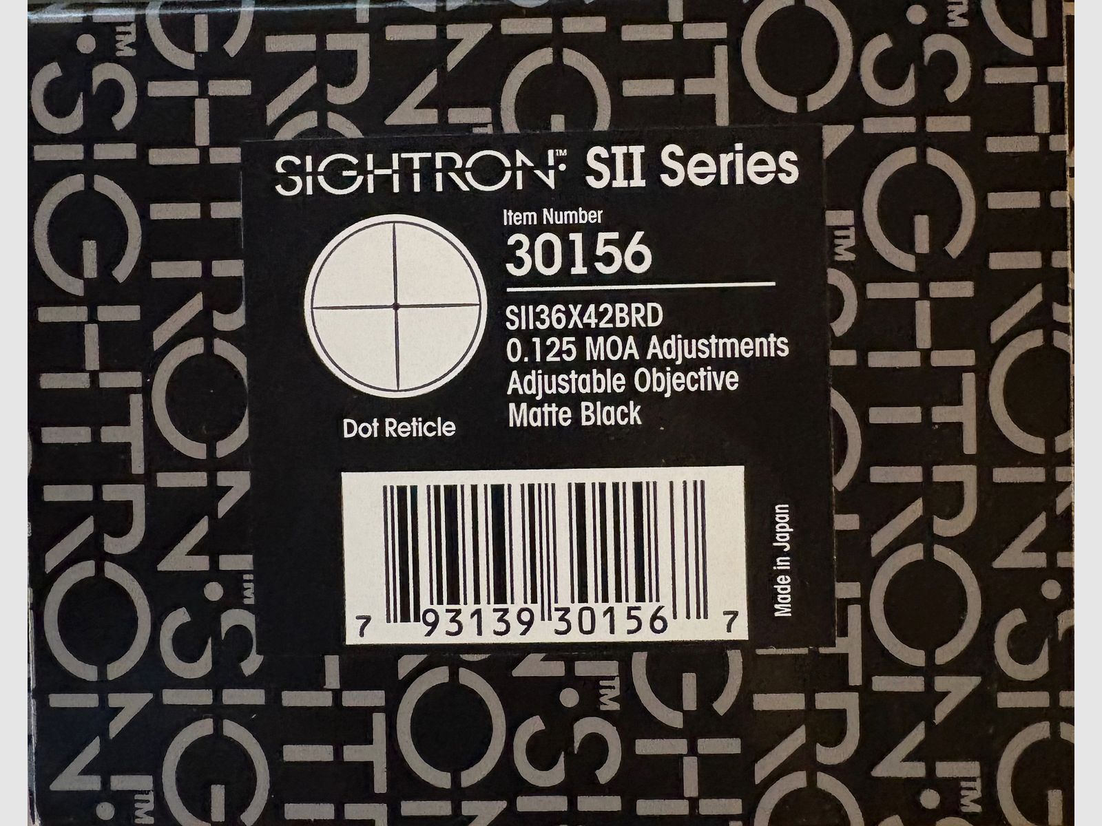 Sightron SII 36x42BRD 0.125 MOA