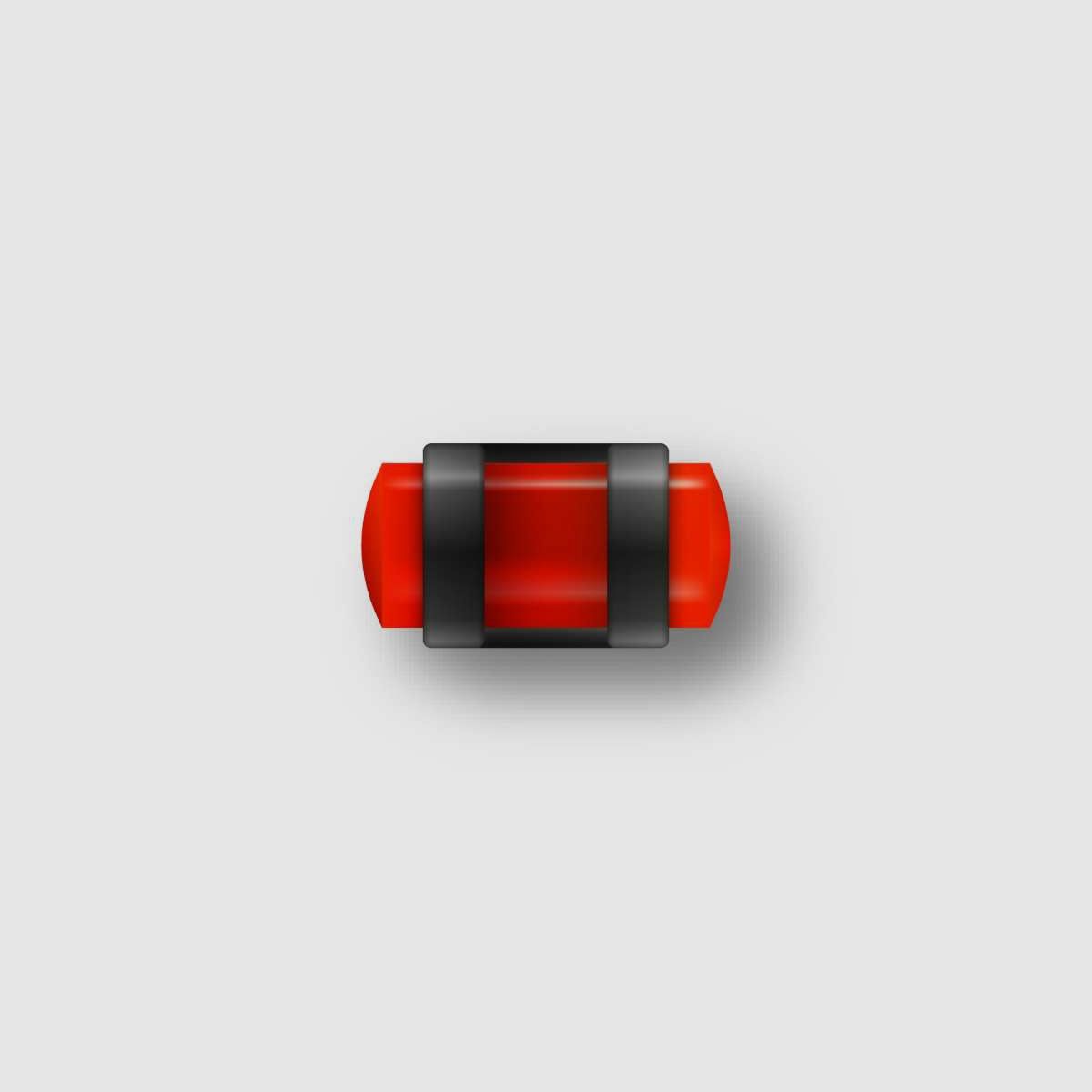 GUIDON FLUO ROUGE AJOURE M3 D4 L9, image 1 sur 2