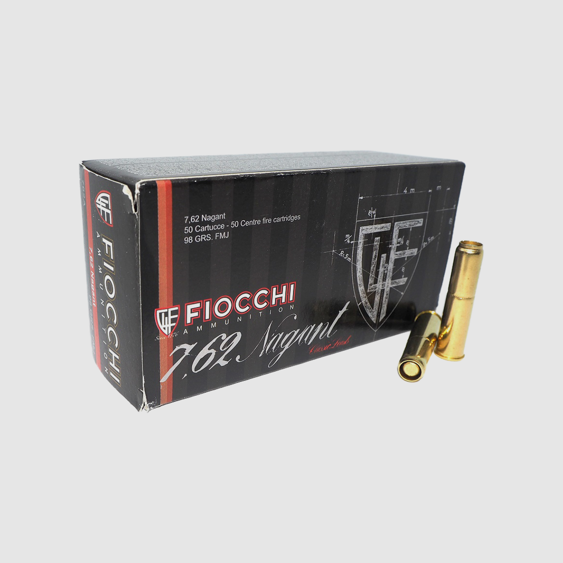 Fiocchi 7.62 Nagant 97gr FMJ – 50 pcs