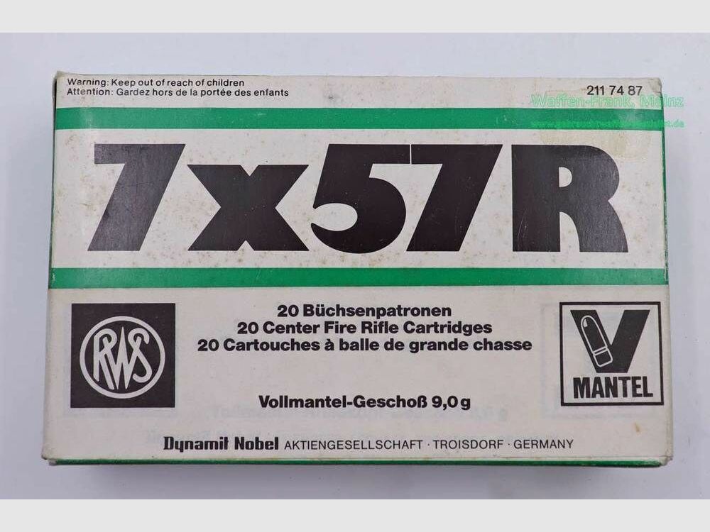 RWS (WZd.Fa.Rottweil) cartuchos de rifle