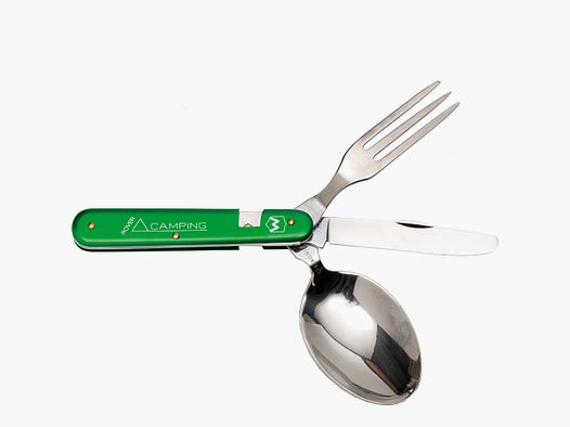 cubiertos de camping divisibles verdes cuchillo tenedor cuchara vacaciones viaje