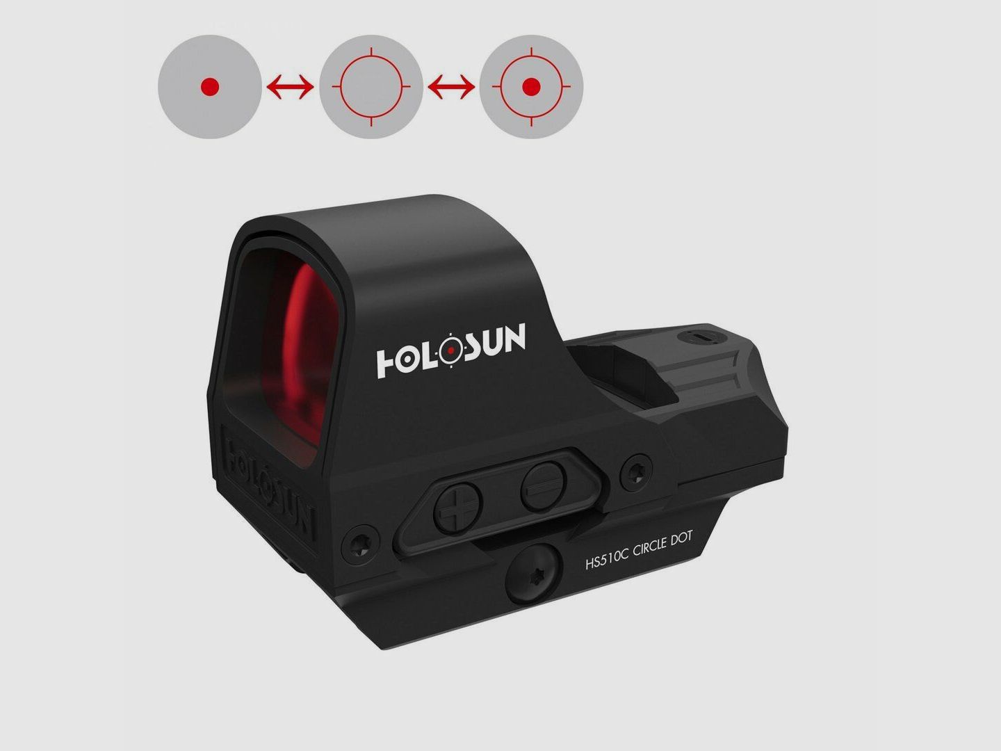 Holosun HOLOSUN Rotpunktvisier HS510C CLASSIC red dot sight 2MOA Dot & 65MOA circle, Bild 6 von 9