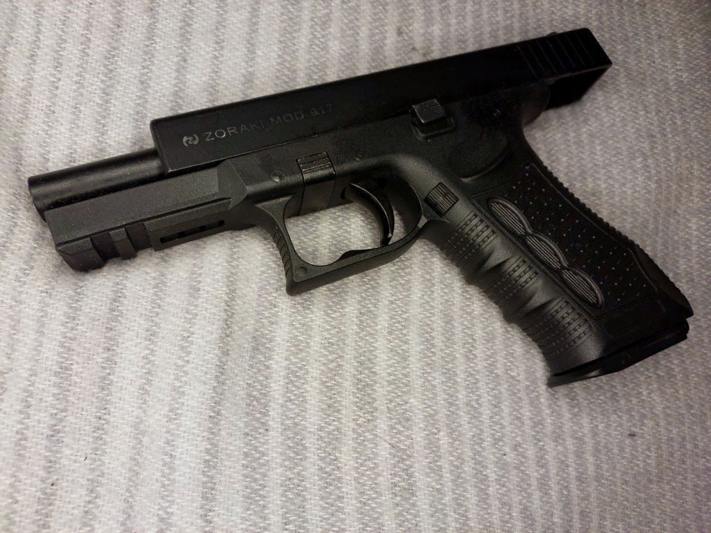 Zoraki 917 blank firing pistol 9mm P.A.K. (PTB 1023) with new First Strike Cordura custom fit holster.