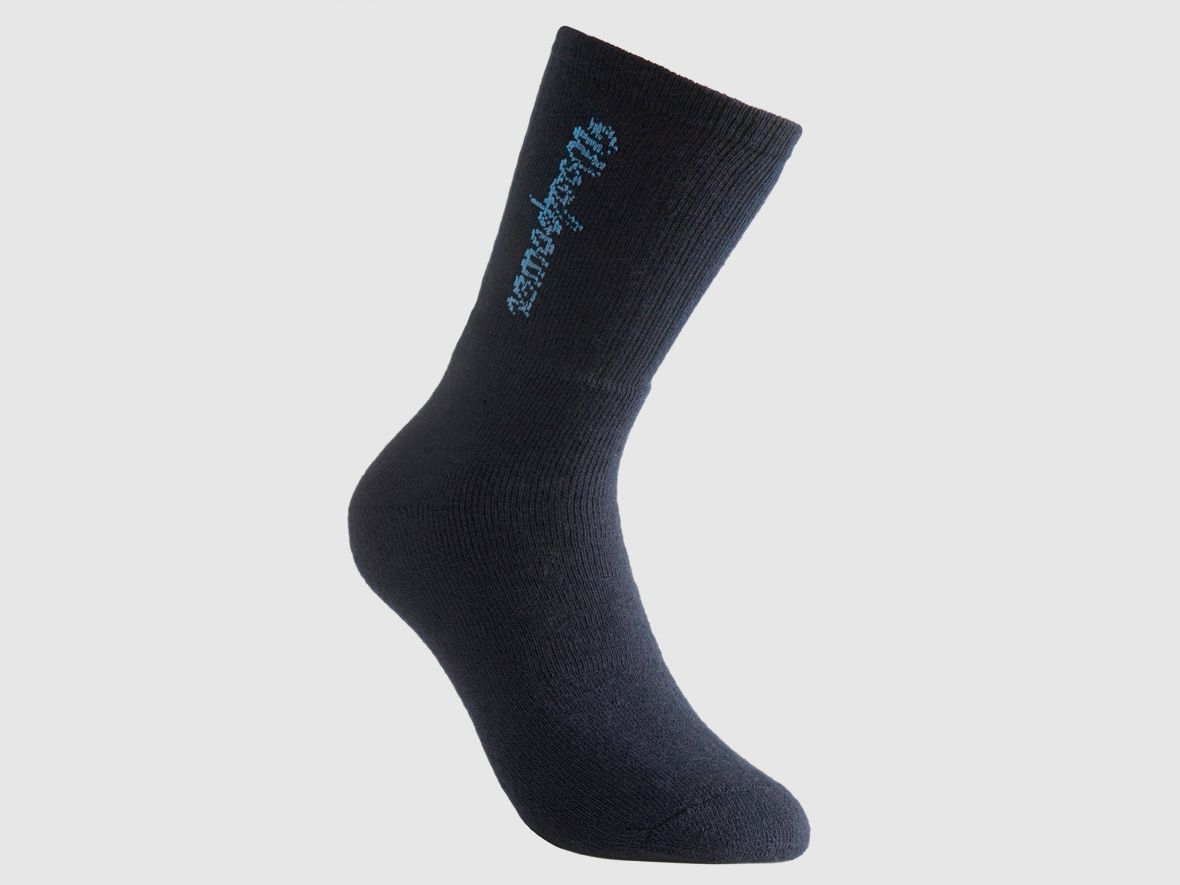 Woolpower/Ullfrotté Sport Socke mit Logo 400 g 36-39 Schwarz