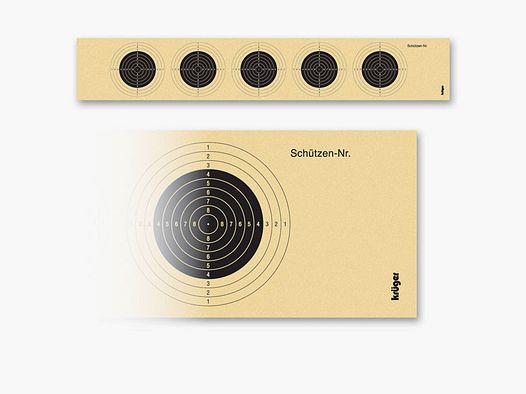 Luftgewehr Scheibenstreifen mit 5 Scheibenbildern #1005