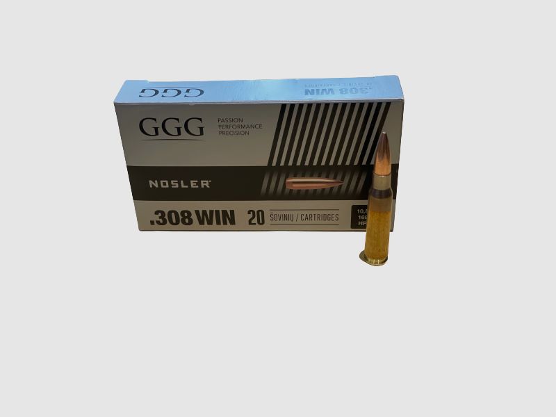 GGG NOSLER HPBT 168GRS .308WIN - 20 SCHUSS