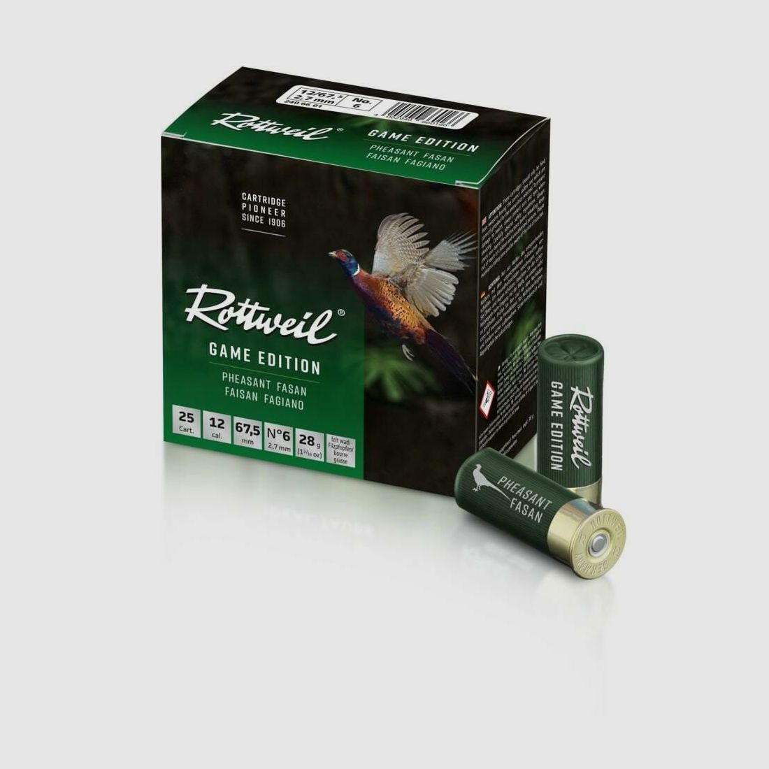 Rottweil 28g Game Pheasant 2.7mm 25PCS 20/70