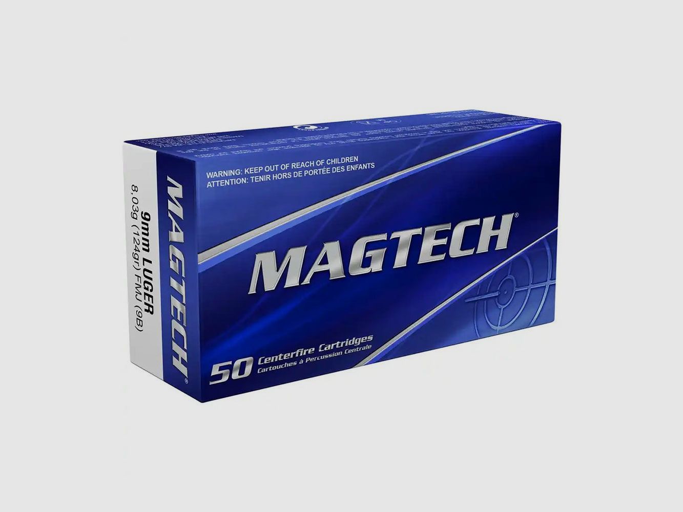 Magtech 9 mm Luger Vollmantel 8,0g / 124grs.
