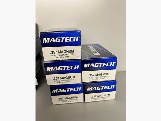 Cartouches de revolver Magtech Standard .357 Mag SJHP 158 grs